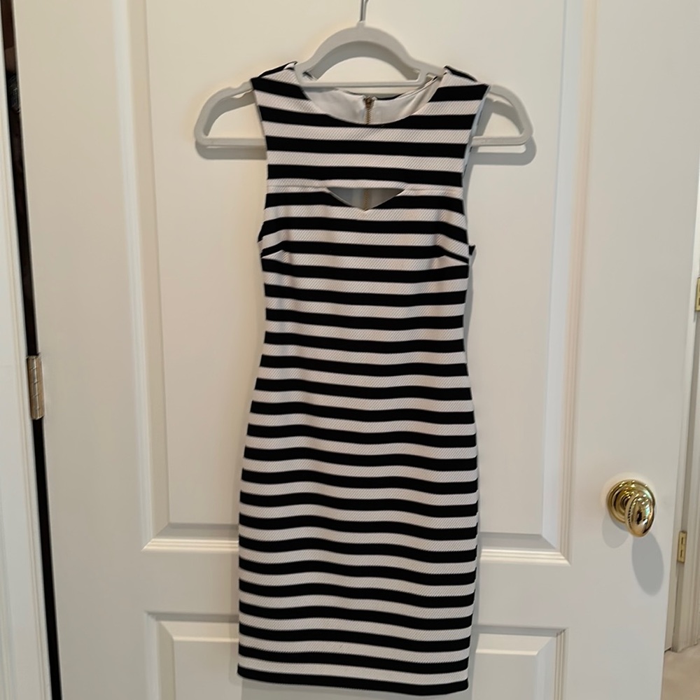 Aqua brand Striped cut out dress